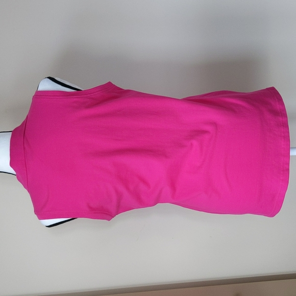 Tommy Hilfiger Quarter Zip Collared High Low Top M Pink - Picture 8 of 11